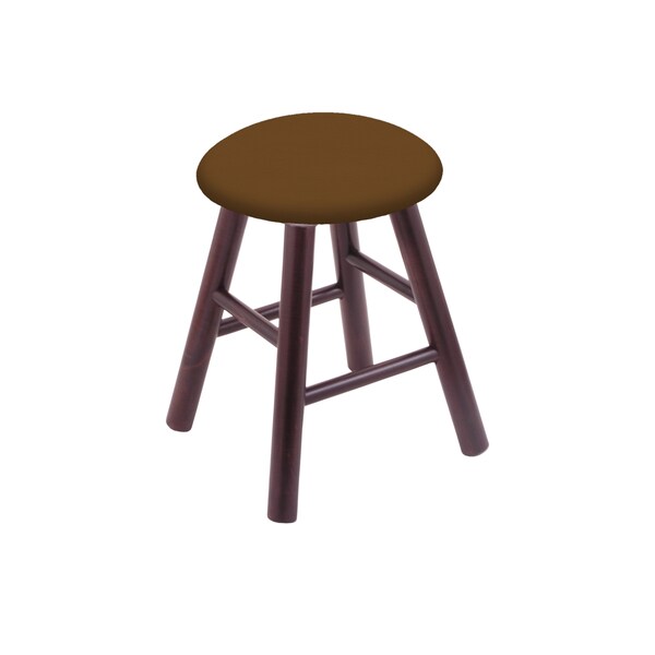 Maple Vanity Stool, Dark Cherry Finish, Canter Kiwi Green Seat